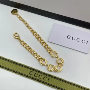 18k Yellow plated plated GG bracelet with 5 round loops