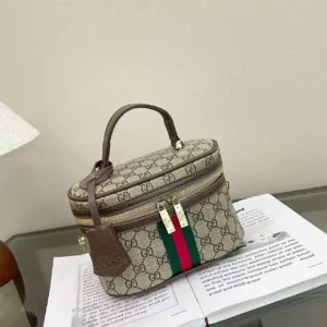 GG Round case high quality bag brown
