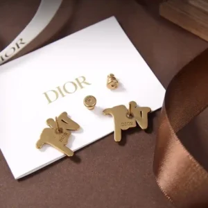 Alternative view of 18k Yellow gold plated CD stud earrings
