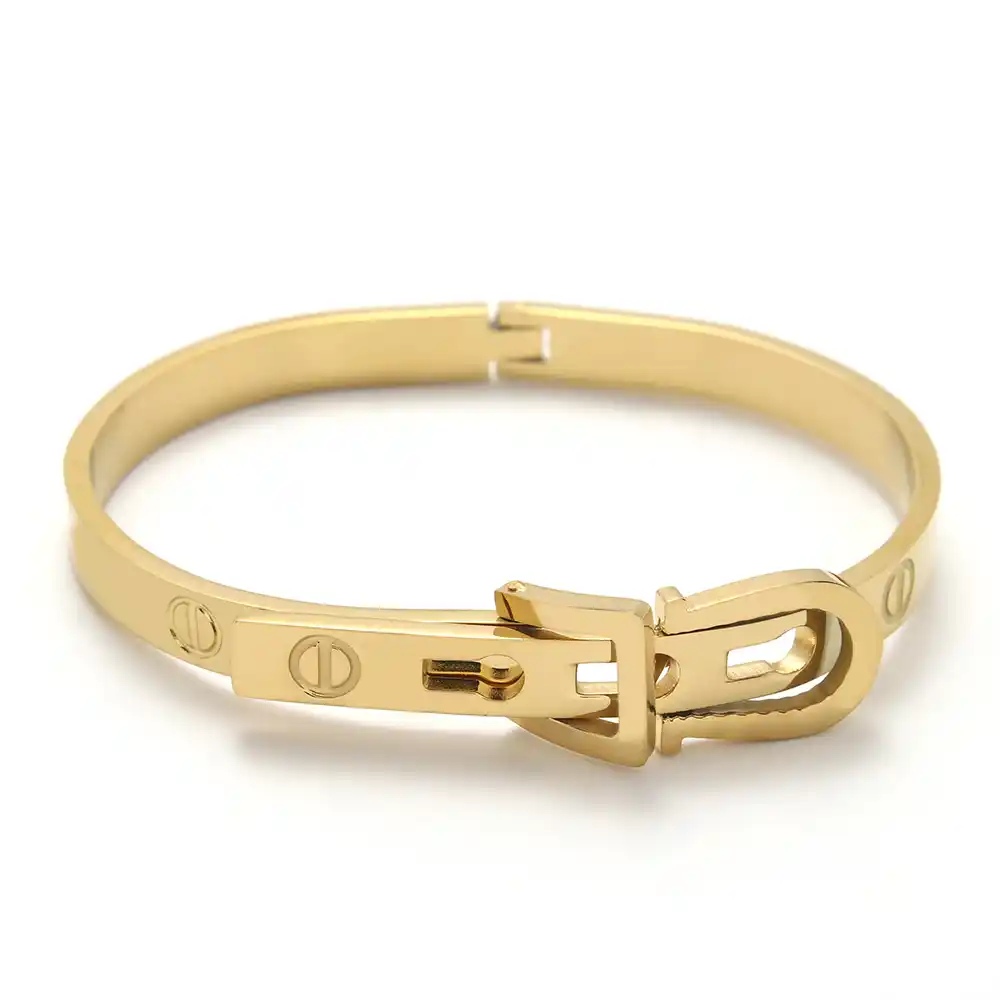 18k Yellow gold plated C belt bracelet