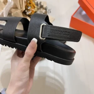 Alternative view of HM Black sandals with back straps
