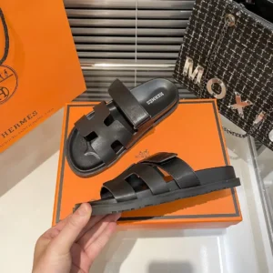 Alternative view of HM Black slip on sandals