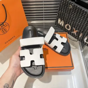 Alternative view of HM White slip on sandals