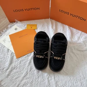 LV High sole black and brown sneakers