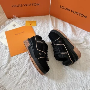 Alternative view of LV High sole black and brown sneakers