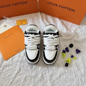 LV High sole glack and white sneakers