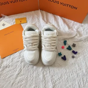 LV High sole white sneakers