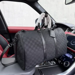 LV Big black travel bag with lv block pattern