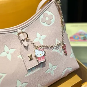 Alternative view of LV Pink and White bag with Small Pouch