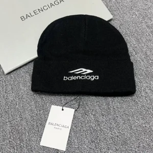 Alternative view of BL Black with Logo and Name Winter Beanie