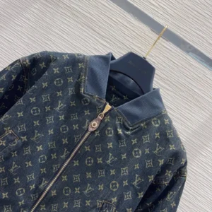 Alternative view of LV Denim Jacket with a Zip in the Front